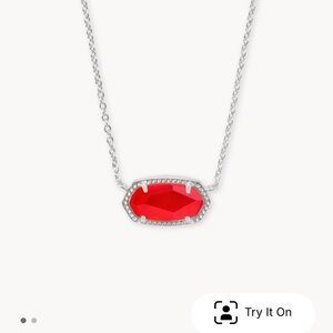 Kendra Scott Elisa necklace red and silver